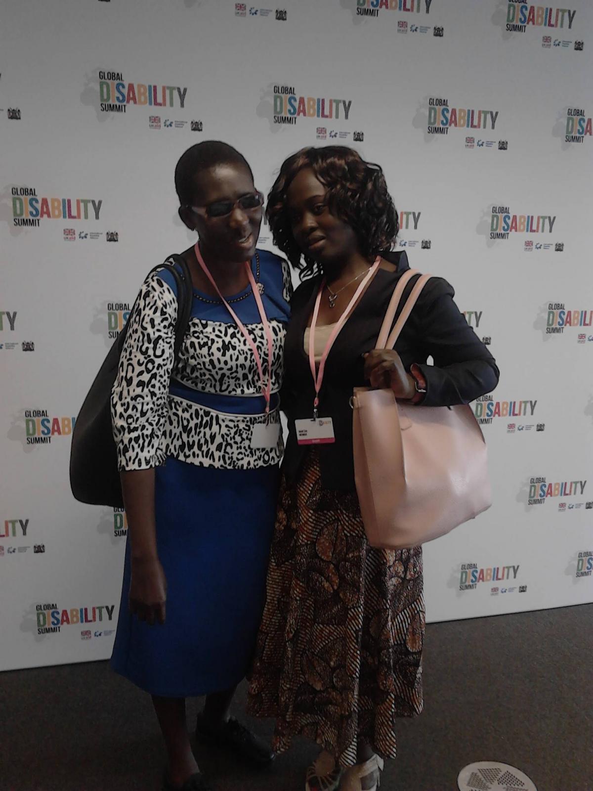 Catherine Uteka and Martha Momba from VIHEMA Deafblind Malawi