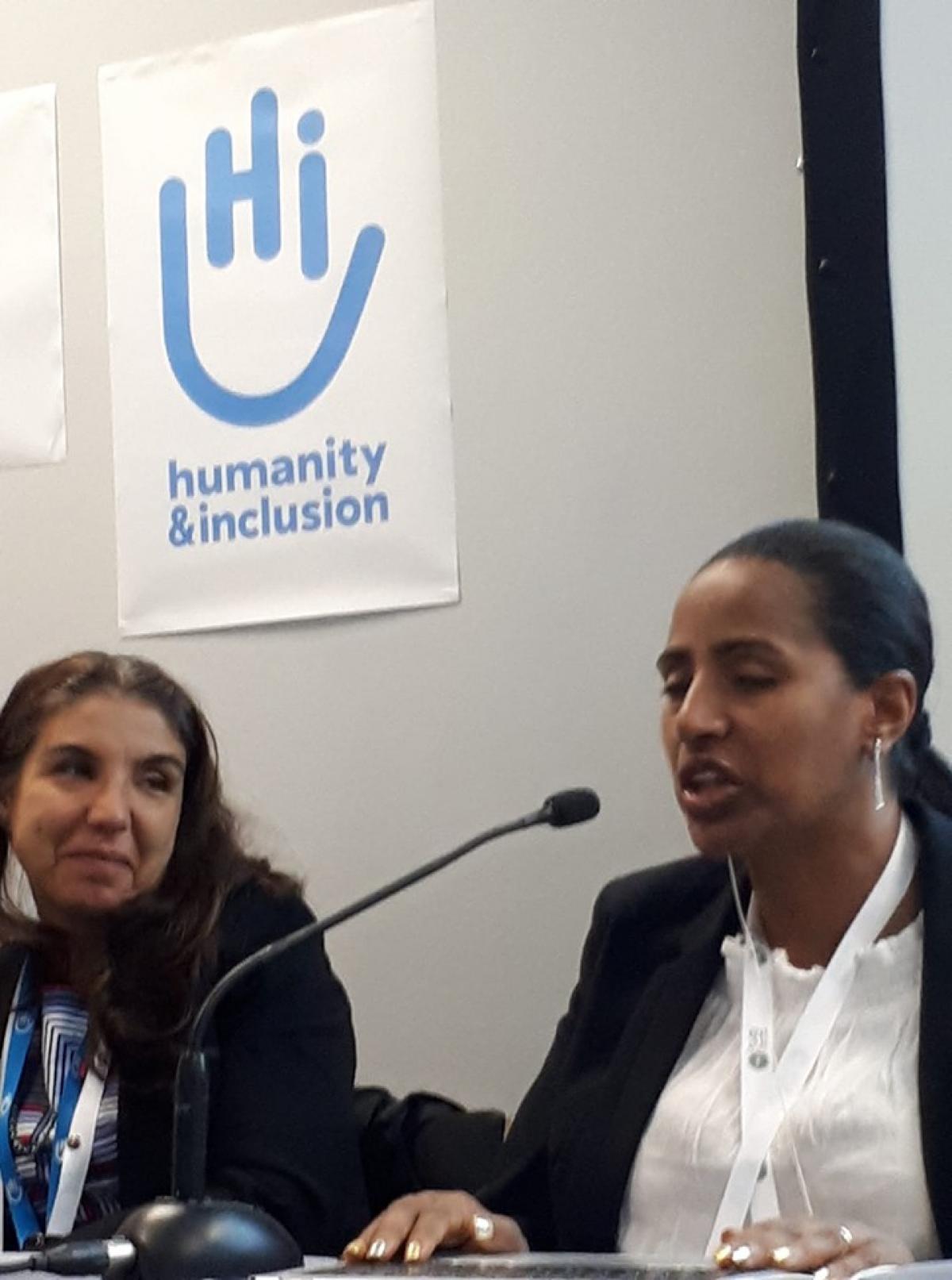 Alessandra Aresu de HI et Yetneberesh Nigussie Technical Advisor to MIW as panelists at SVRI 2019 