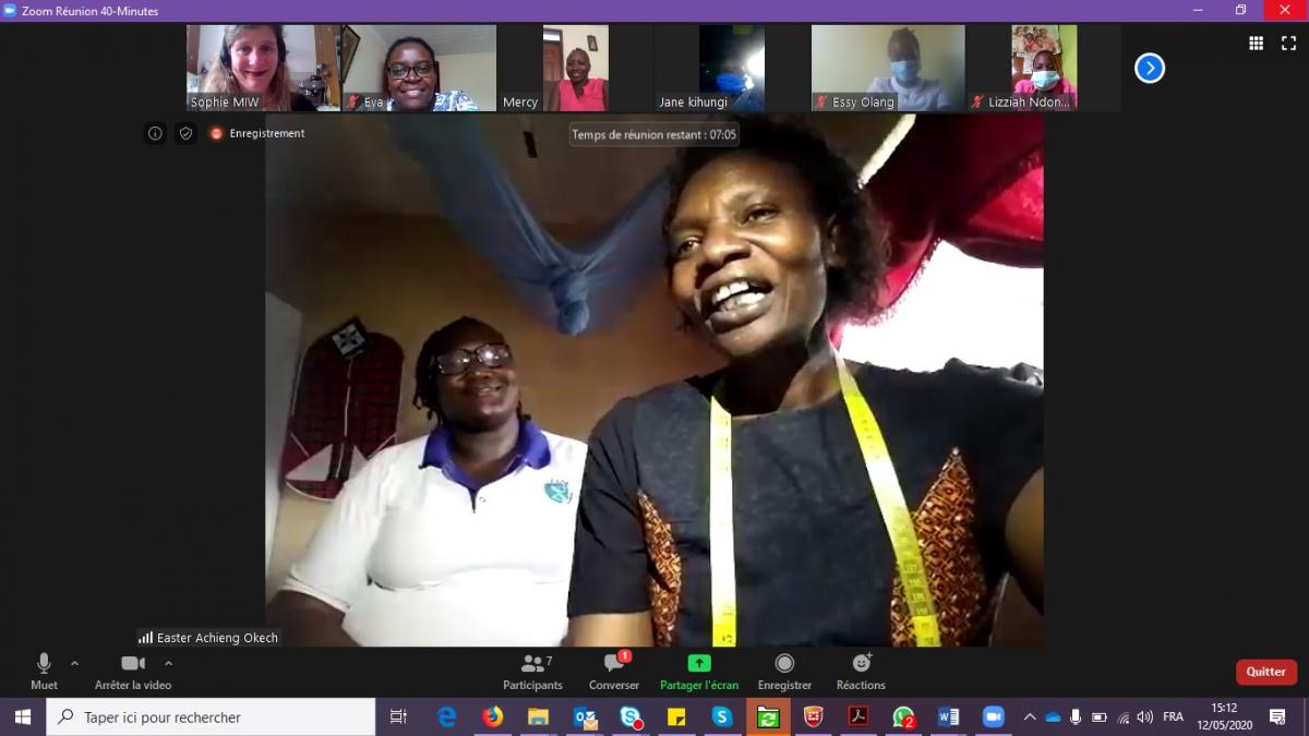 Zoom meeting with KEFEADO, WCC, COVAW, MUDIWA and MIW to discuss reusable masks