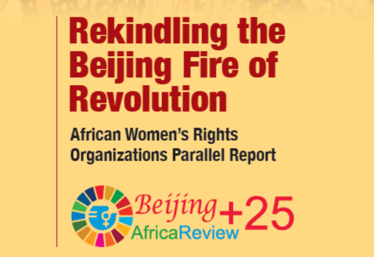 Rekindling the fire of revolution, title with the Beijing+25 logo