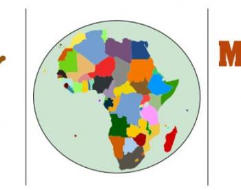 Logo of DIWA with logo of MIW and map of Africa